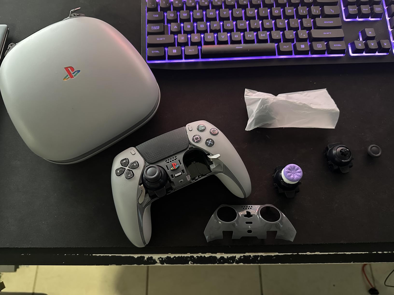 KontrolFreek FPS Freek Galaxy Purple for PlayStation 4 (PS4) and PlayStation 5 (PS5) | Performance Thumbsticks | 1 High-Rise, 1 Mid-Rise | Purple customer photo 1
