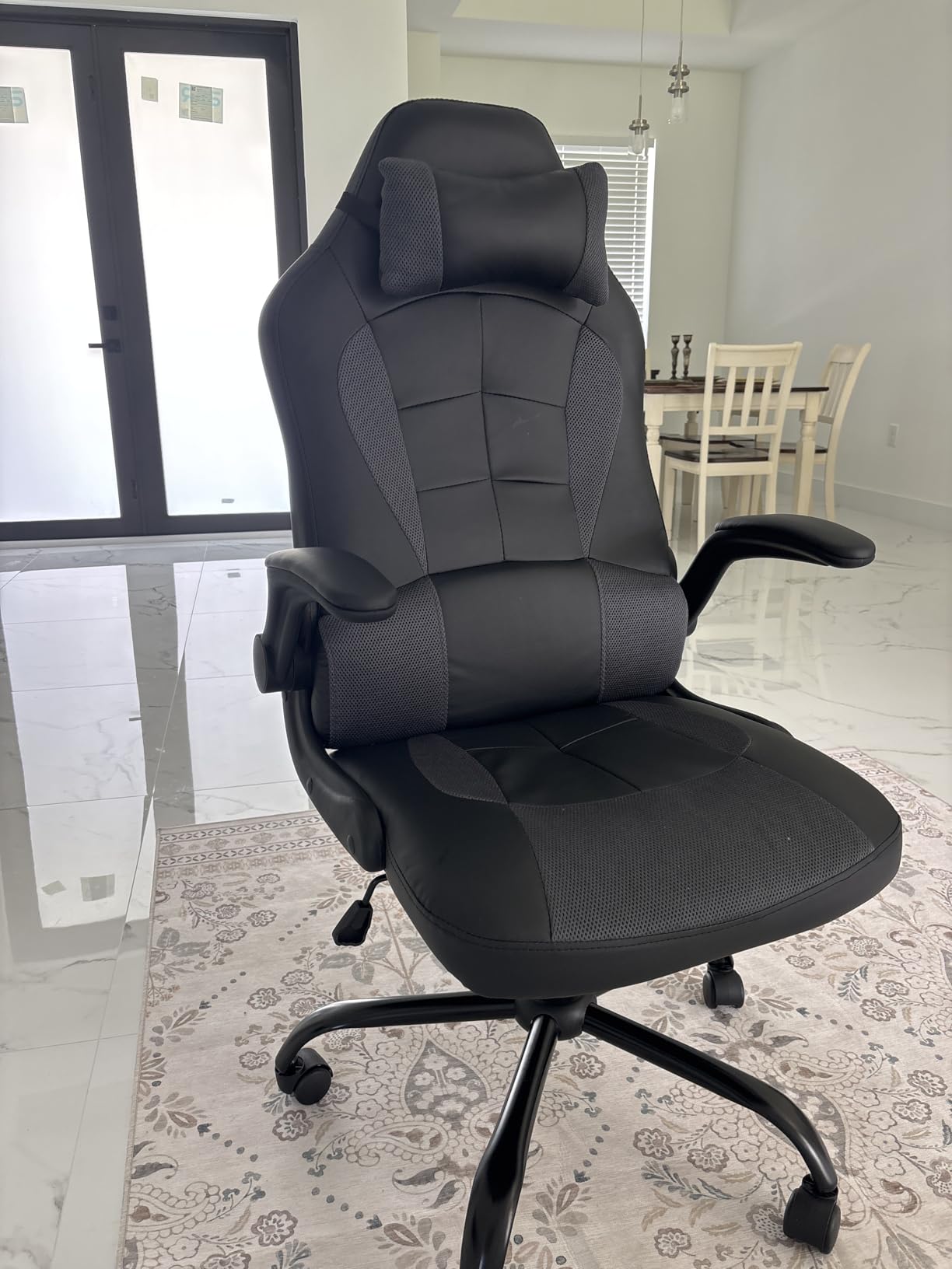 BestOffice Ergonomic Gaming Chair for Adults, Office Desk Chair, White customer photo 2