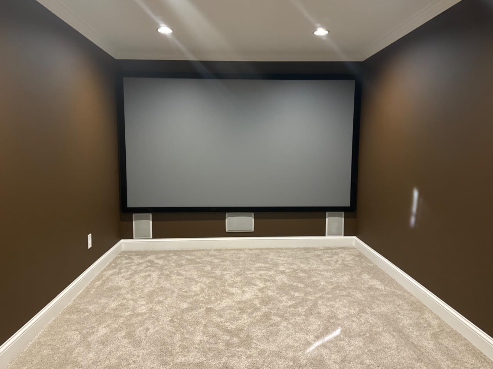 Silver Ticket Products STR Series 6 Piece Home Theater Fixed Frame 4K / 8K Ultra HD, HDTV, HDR & Active 3D Movie Projection Screen, 16:9 Format, 120