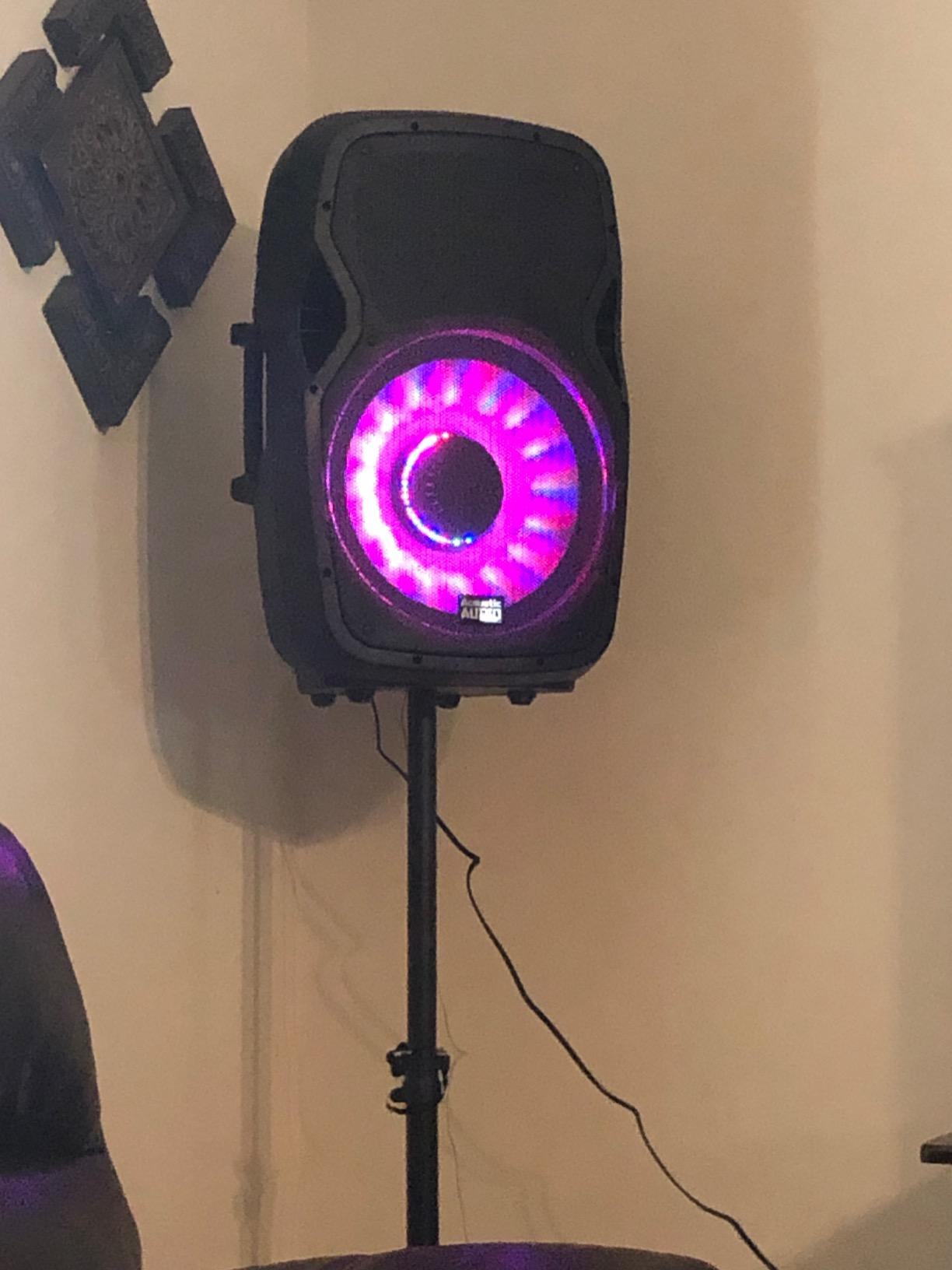 Acoustic Audio by Goldwood 1000W Bluetooth PA Speaker with LED, Mic & Stand customer photo 2