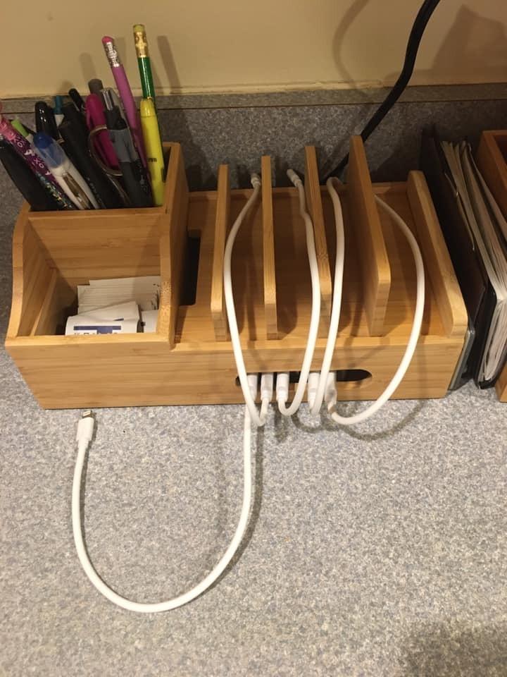 Pezin & Hulin Bamboo Charging Station for Multiple Devices with 5-Port HUB customer photo 2