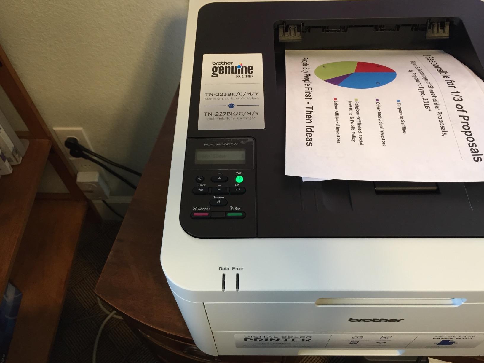 Brother HL-L3230CDW Compact Digital Color Printer Providing Laser Printer Quality Results with Wireless Printing and Duplex Printing, Amazon Dash Replenishment Ready, White customer photo 2