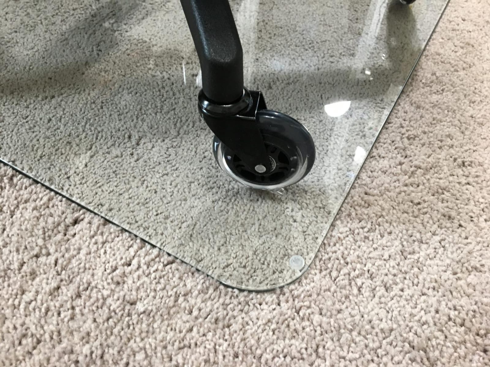 Lorell Tempered Glass Chairmat, 46
