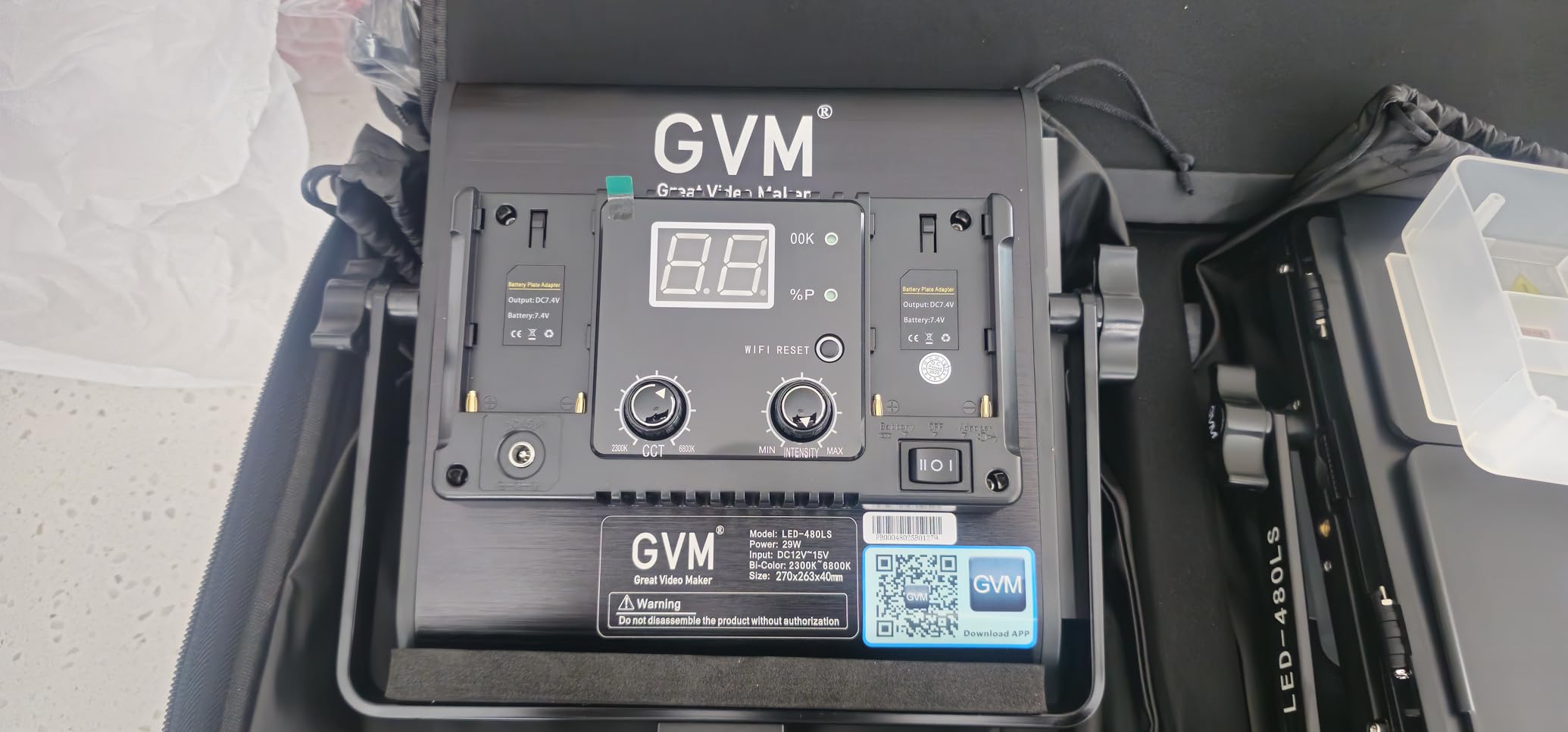 GVM 2 Pack LED Video Lighting Kits with APP Control, Bi-Color Variable 2300K~6800K with Digital Display Brightness of 10~100% for Video Photography, CRI97+ TLCI97 Led Video Light Panel +Barndoor customer photo 2