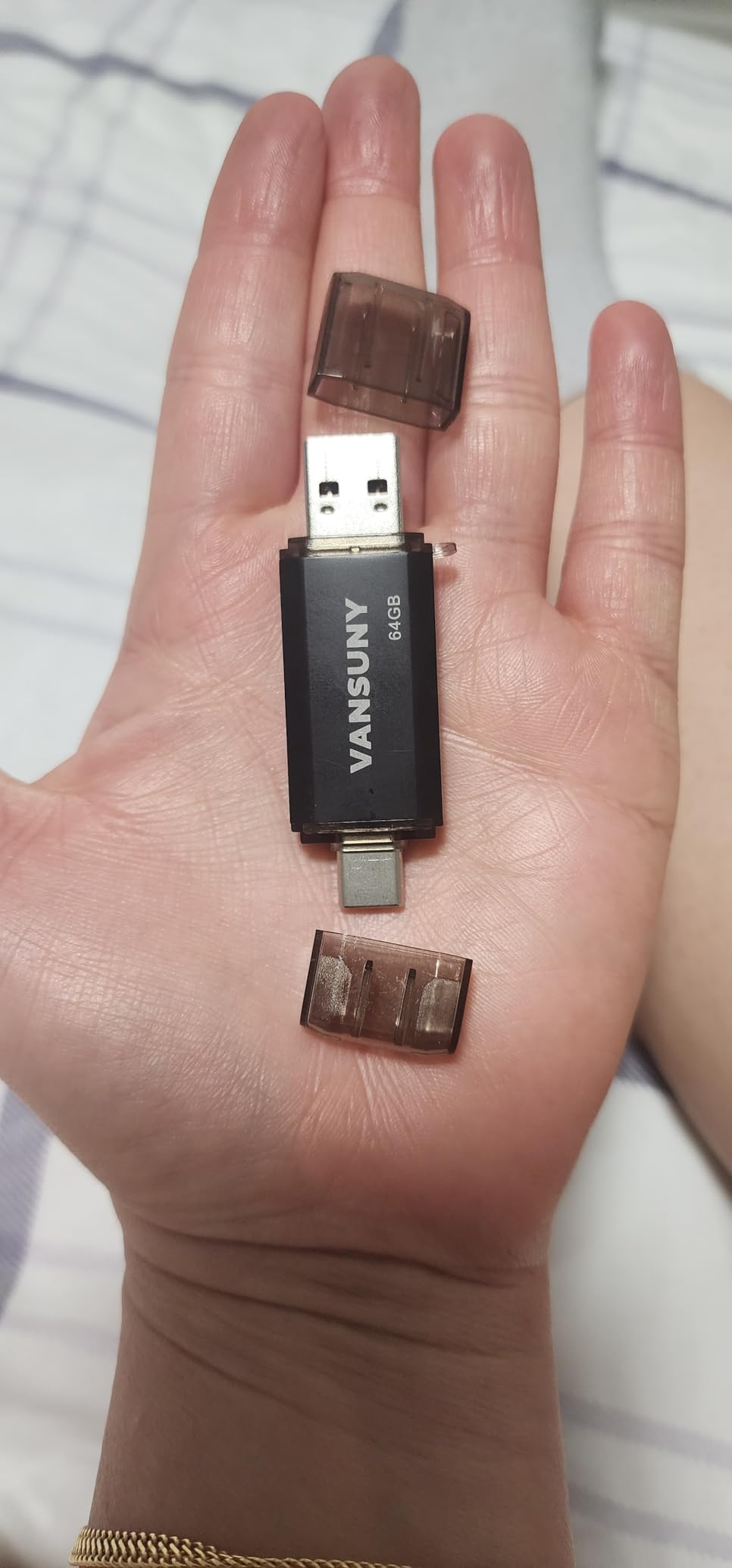 Vansuny 128GB USB C Flash Drive 2 in 1 OTG USB 3.0 + Type C Memory Stick with Keychain Dual Type C Thumb Drive Photo Stick Jump Drive for Android Smartphones, Computer, Tablet, PC customer photo 2
