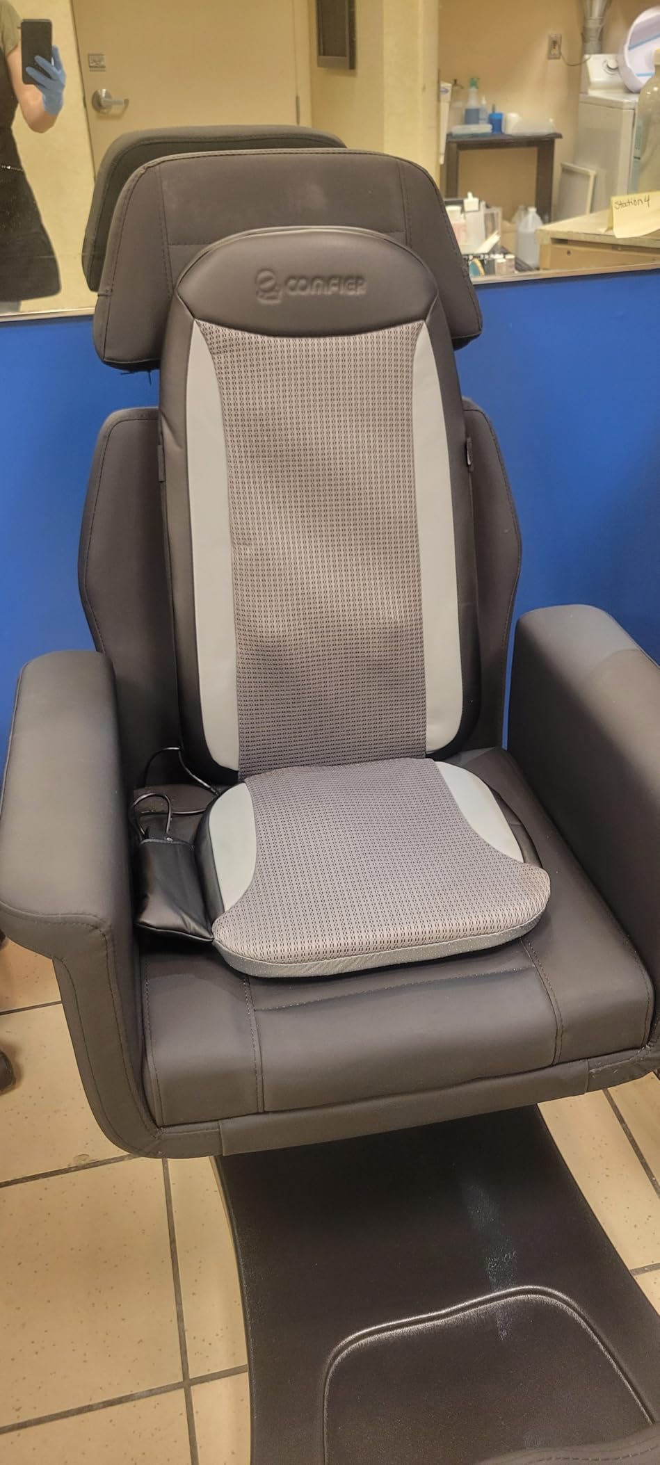 COMFIER Shiatsu Back Massager with Heat, Deep Tissue Kneading Chair Massager Pad, Massage Chair Pad for Full Back, Massage Seat Cushion for Back Pain Relief customer photo 1