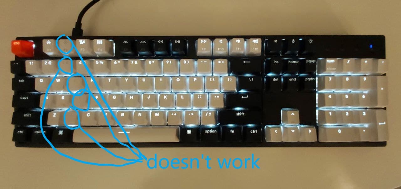 Keychron K2 75% Layout Bluetooth Mechanical Keyboard Super Red Switch/White LED Backlit/Anti Ghosting/N-Key Rollover/84 Key USB C Wired Computer Keyboard for Mac Windows-Version 2 customer photo 1