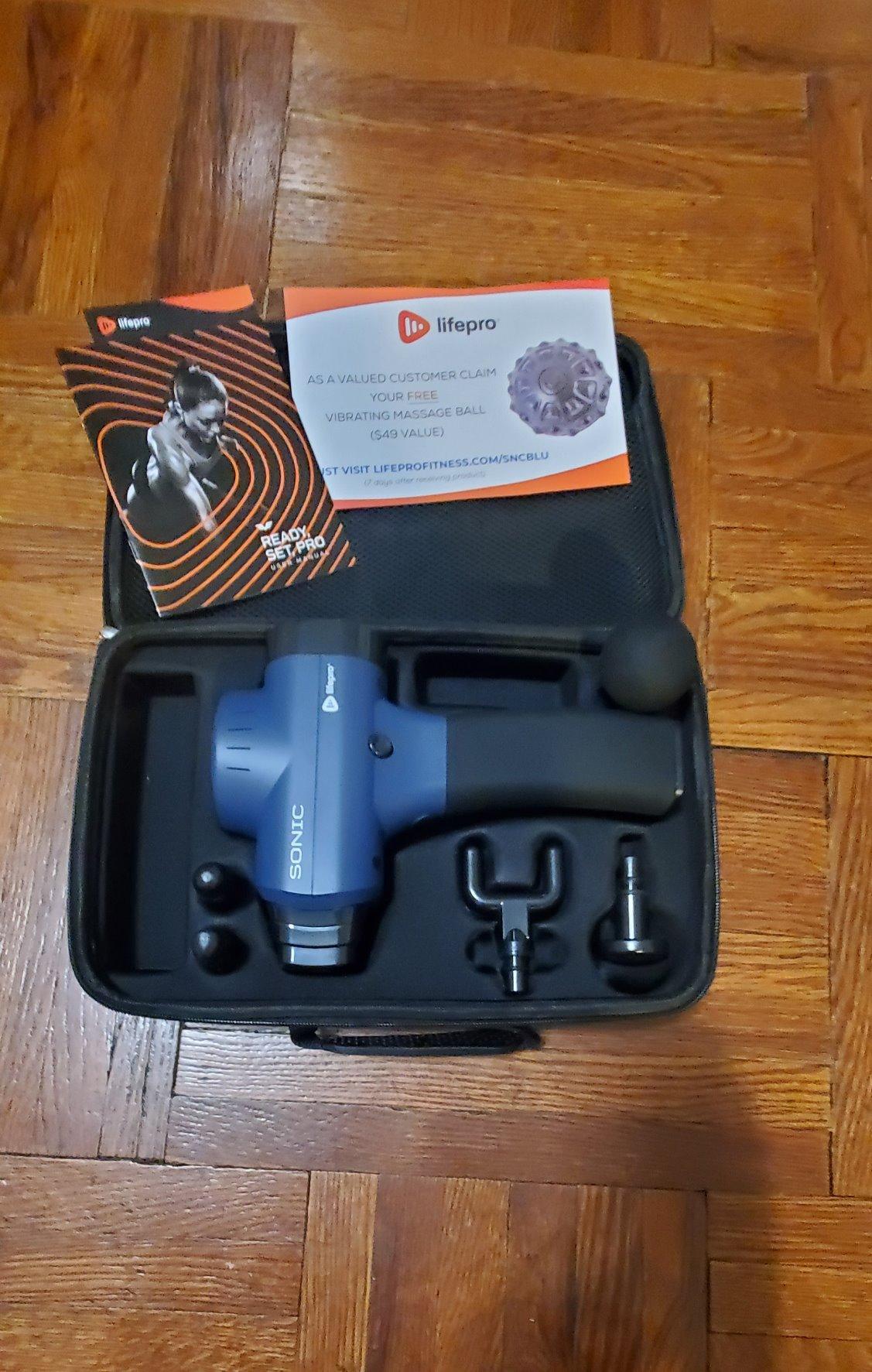 LifePro Sonic Massage Gun Percussion Muscle Massager, 8 Heads & 5 Speeds customer photo 1