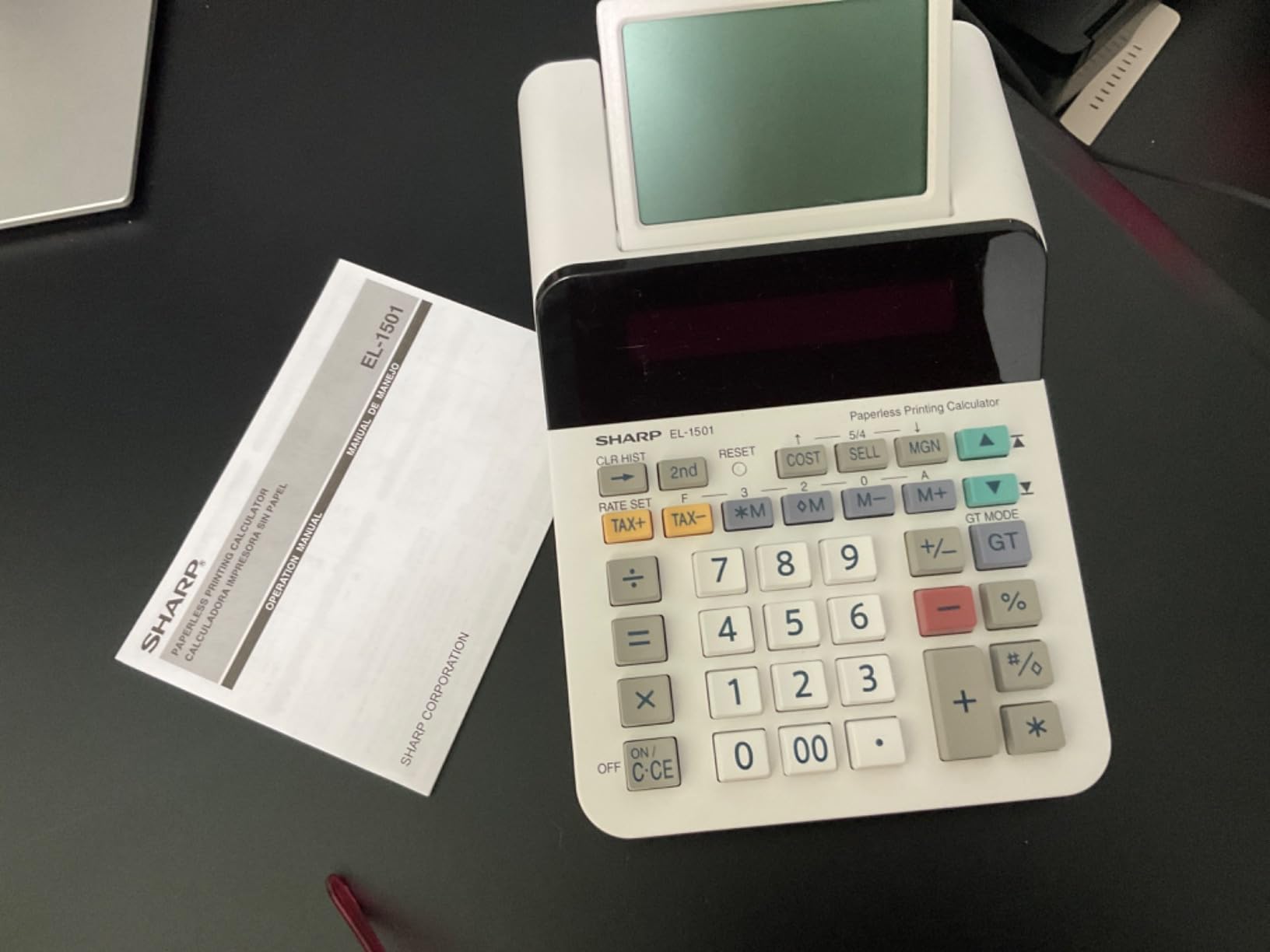 Sharp Compact Cordless Paperless Business Calculator (EL-1501) customer photo 1