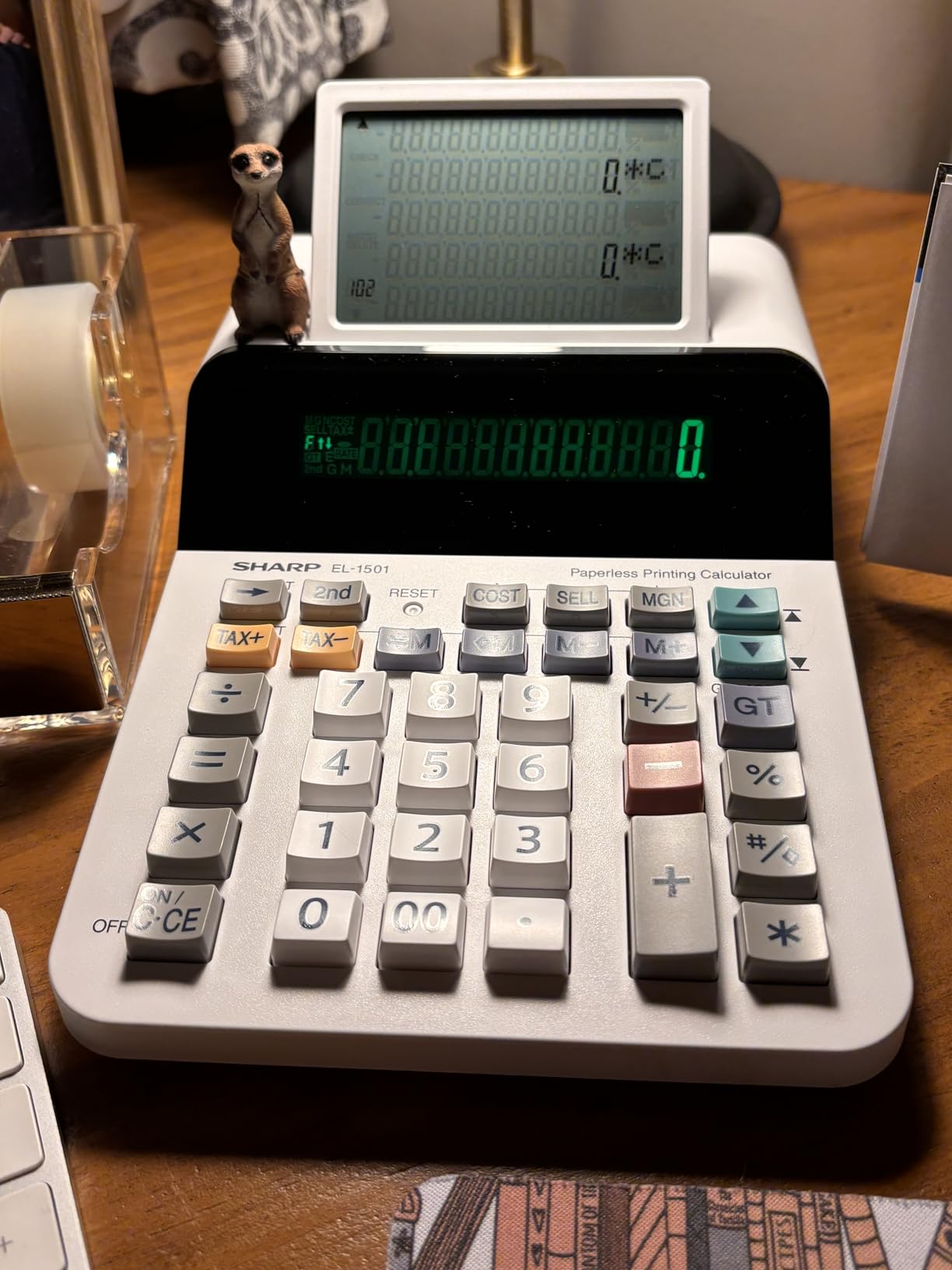 Sharp Compact Cordless Paperless Business Calculator (EL-1501) customer photo 2