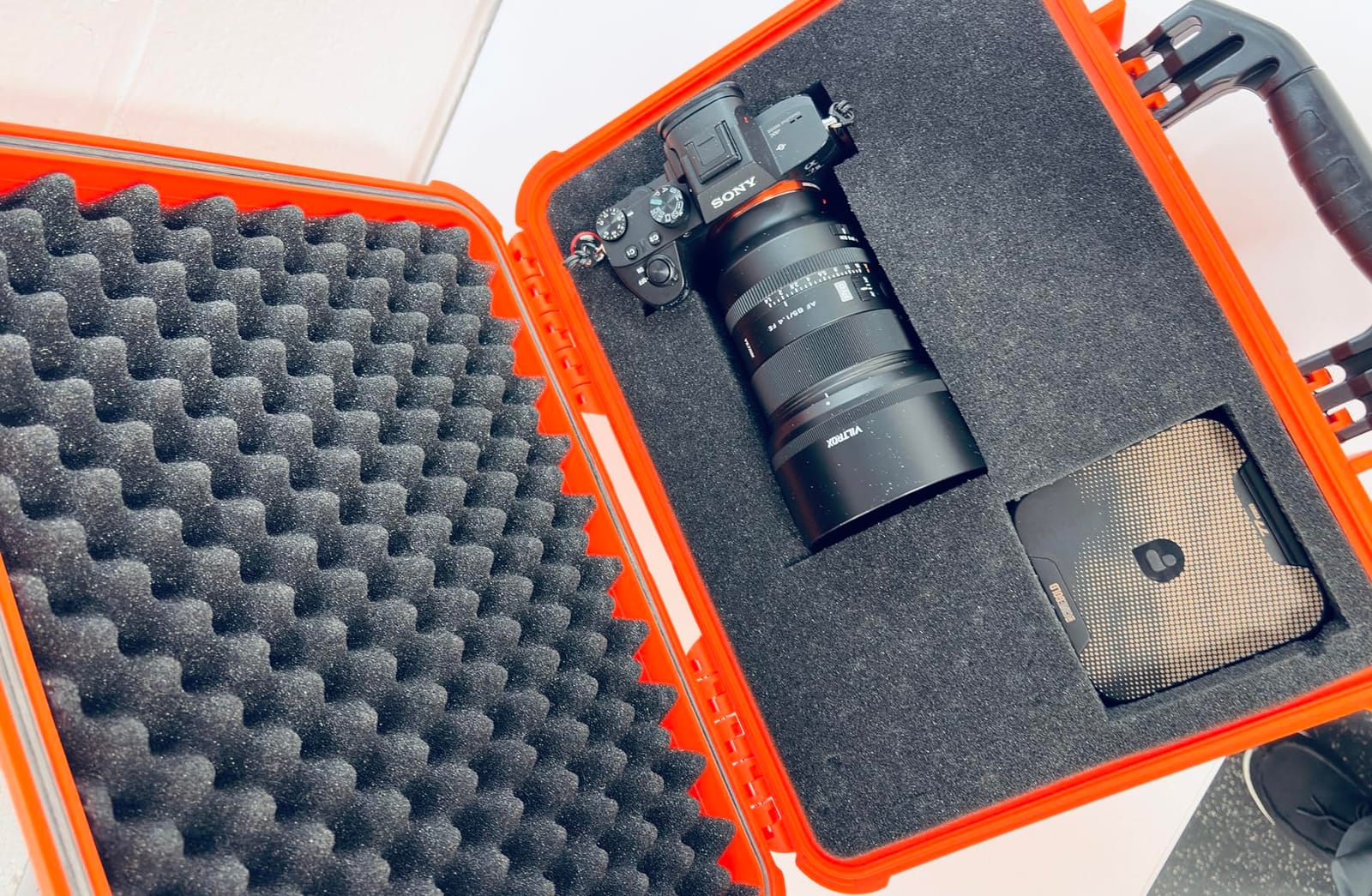 MEIJIA All Weather IP67 Waterproof Hard Camera Case,Hard Protective Case,Hard Case with Customizable Foam,Fit Use of Drones,Camera,Equipments,Pistols(Desert Tan,15.98x12.99x6.85inches) customer photo 2