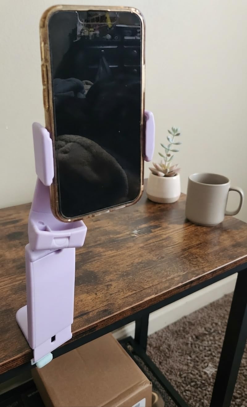 Perilogics Universal Airplane Phone Holder Mount, Plane Travel Essentials | In-Flight Phone Stand for Travel, Hands-Free Cell Phone Holder with Dual 360°Rotation, Travel Accessory for Flights, Black customer photo 1