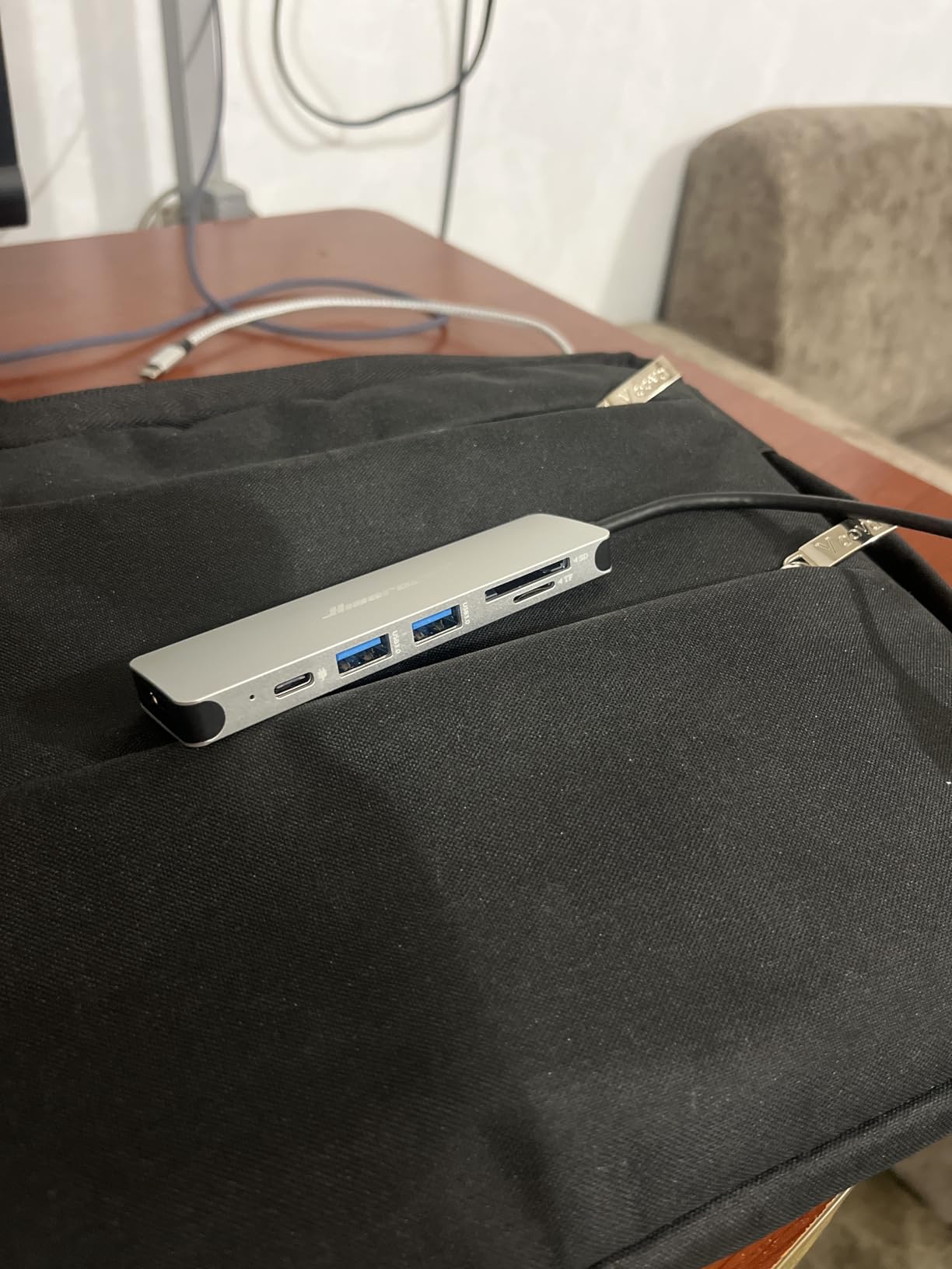 Hiearcool 7-in-1 USB C Hub, USB C Dongle Compatible for MacBook, Space Gray | 4K@30Hz HDMI, 100W PD, 5Gbps USB 3.0 and SD/TF card readers in a durable plug-and-play aluminum design for work and travel customer photo 1