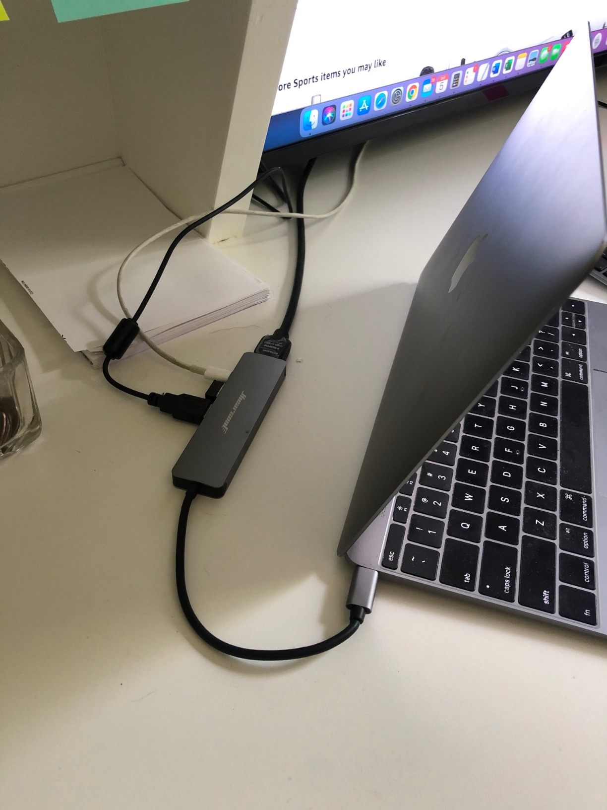 Hiearcool 7-in-1 USB C Hub, USB C Dongle Compatible for MacBook, Space Gray | 4K@30Hz HDMI, 100W PD, 5Gbps USB 3.0 and SD/TF card readers in a durable plug-and-play aluminum design for work and travel customer photo 2