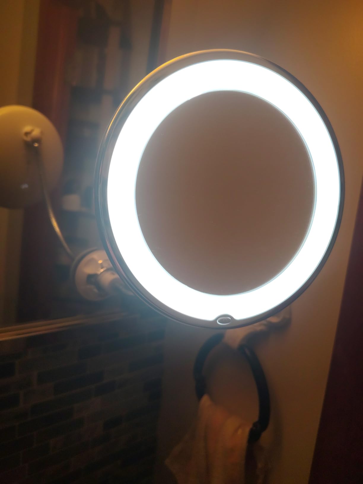10x Magnifying Mirror with Light, Flexible Gooseneck Travel Make up Mirror customer photo 2