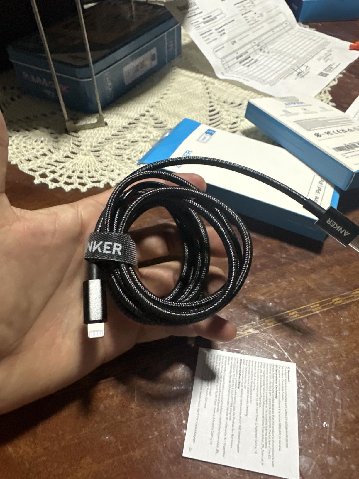 Anker New Nylon USB C to Lightning Cable, MFi-Certified Cord (6 ft, Black) | For iPhone 14 Series and More customer photo 1