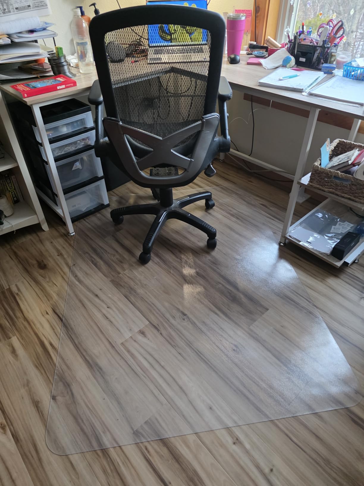 Kuyal Clear Chair mat for Hardwood Floor, 30 x 48 inches customer photo 1