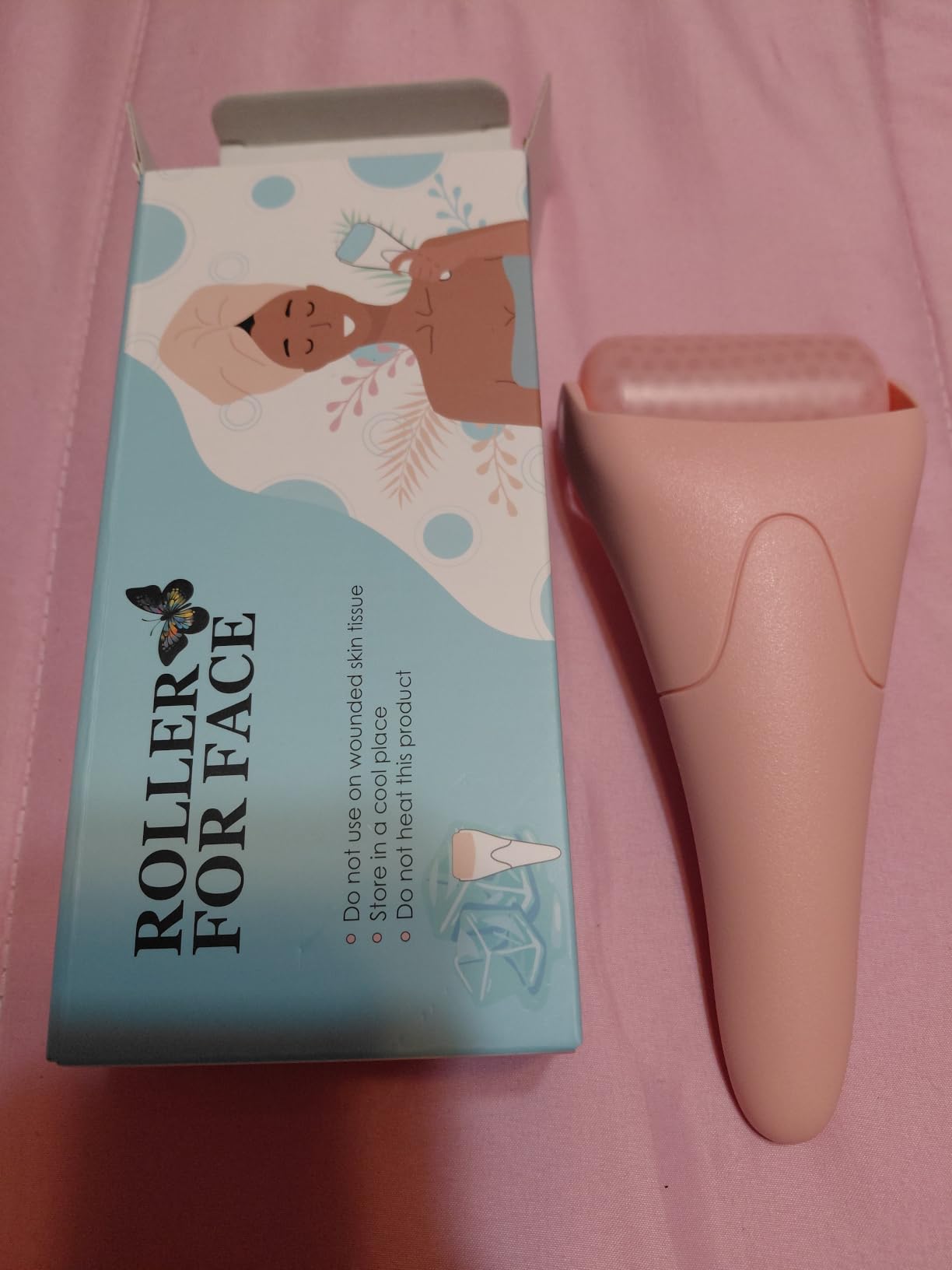 Fronnor Ice Roller for Face,Eyes,Facial Massager Tool,Soothing Skin Care Tool,Cooling Skincare Device for Puffiness,At-Home Spa Gift for Women(White) customer photo 1