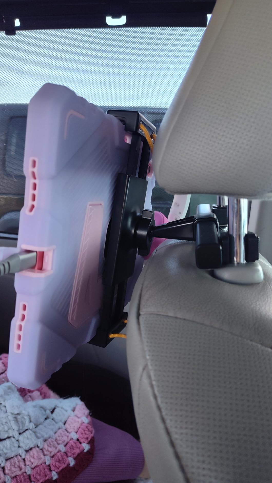 Lamicall Car Tablet Mount Headrest Holder, Kids Friendly Travel iPad Clamp customer photo 2