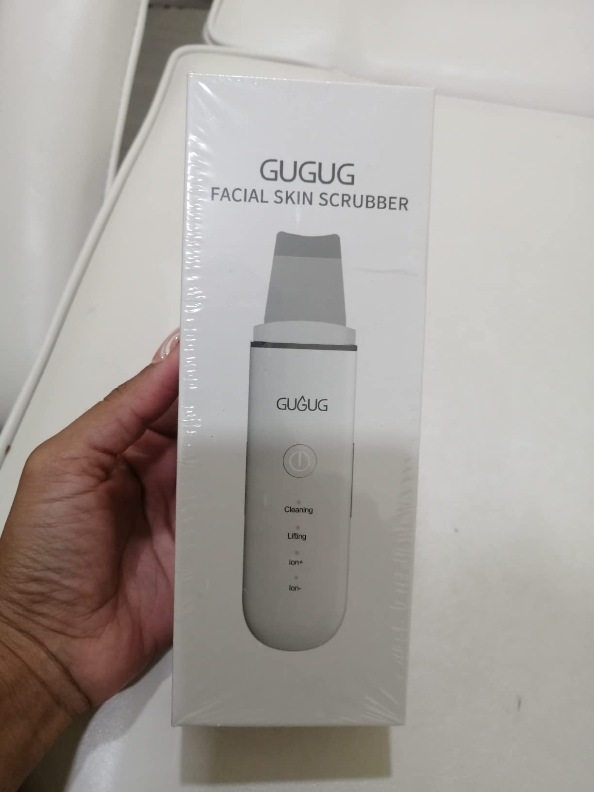 GUGUG Skin Scrubber Face Spatula Blackhead Remover Tools,4 Modes,Pink customer photo 1