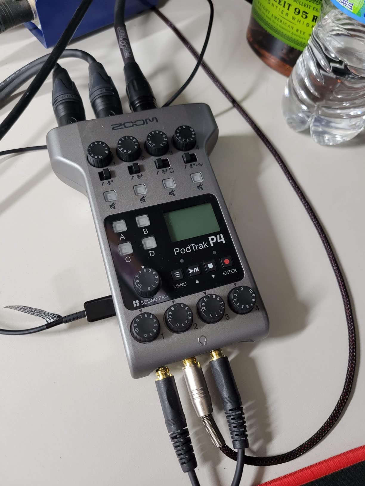 Zoom PodTrak P4 Podcast Recorder with 4 XLR Mic Inputs, 4 Headphone Outputs, Phone & USB Input for Remote Interviews, Sound Pads, 2-In/2-Out USB Audio Interface, Battery Powered | Phone and USB Input for Remote Interviews, Sound Pads, 2-In/2-Out USB Audio Interface, Battery Powered customer photo 2