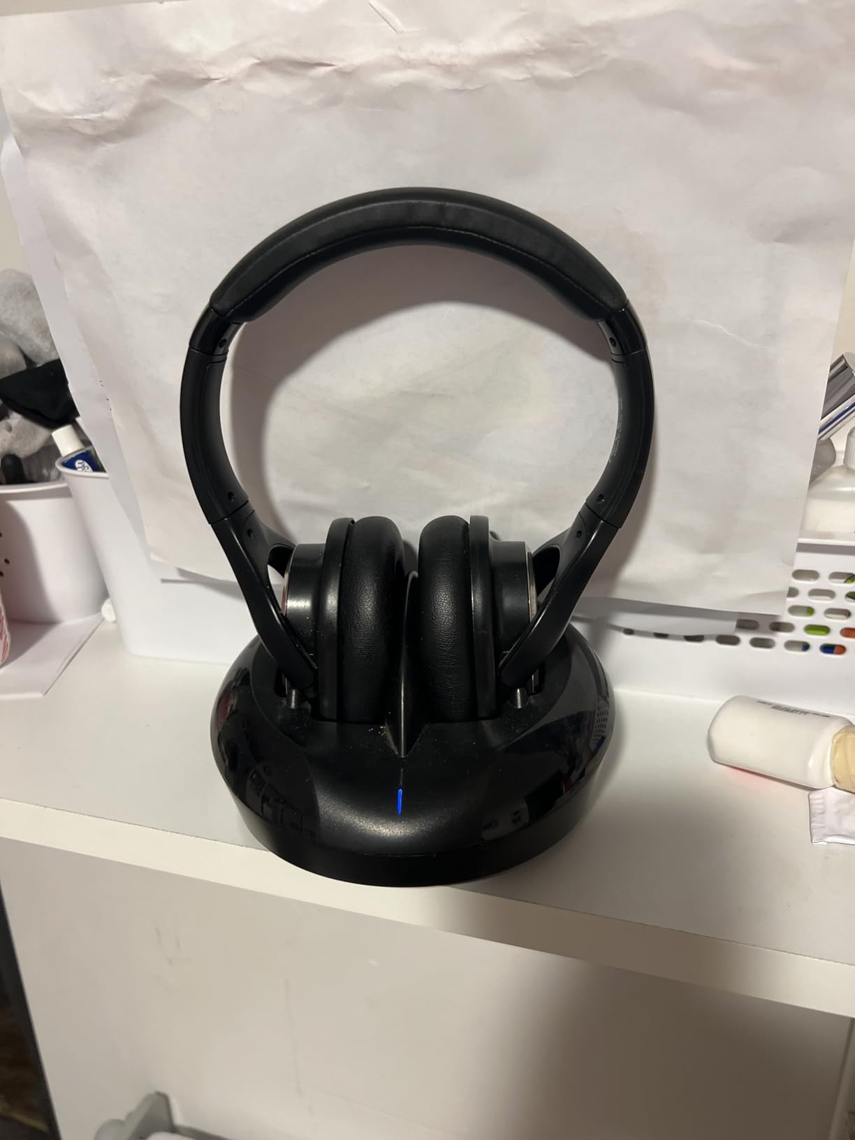 TV Wireless Headphones RF Transmitter Charging Dock for Seniors customer photo 2