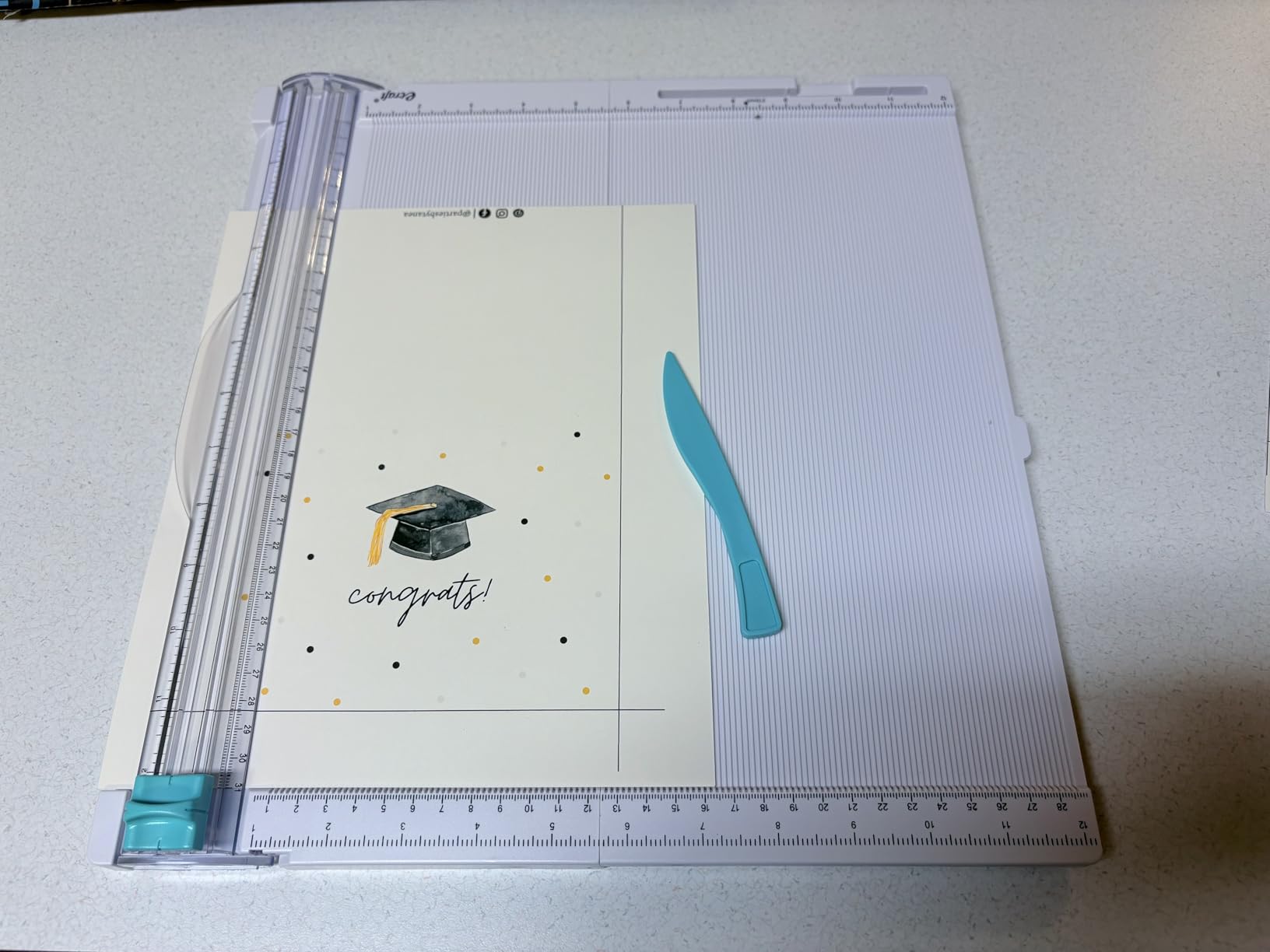Ecraft Paper trimmer Scoring Board: 12 x12 inch craft paper cutter - folding & Scorer for cover of book & Gift box and Photo etc customer photo 2