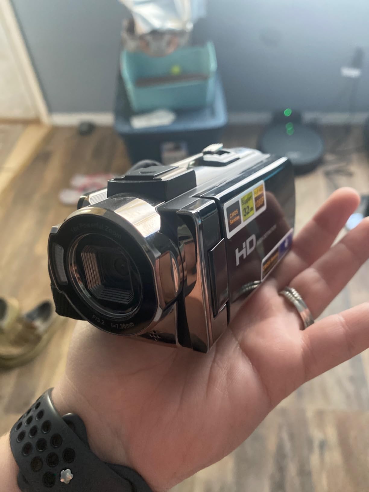 kimire Video Camera Camcorder Digital Camera Recorder Full HD 1080P 15FPS 24MP 3.0 Inch 270 Degree Rotation LCD 16X Digital Zoom Camcorder Camera with 2 Batteries(Black) customer photo 2