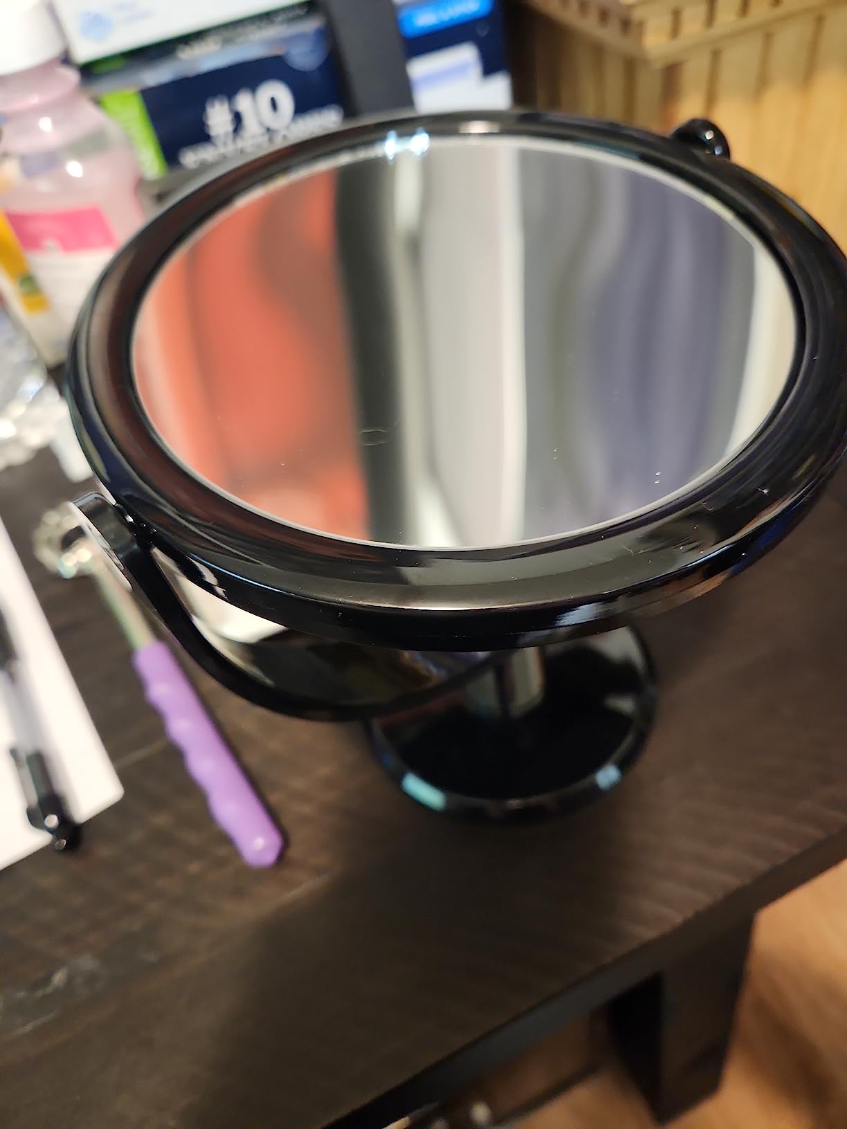 Magnifying Makeup Double Sided Mirror 1x 10x Magnification Desk Mirror 7'' customer photo 1