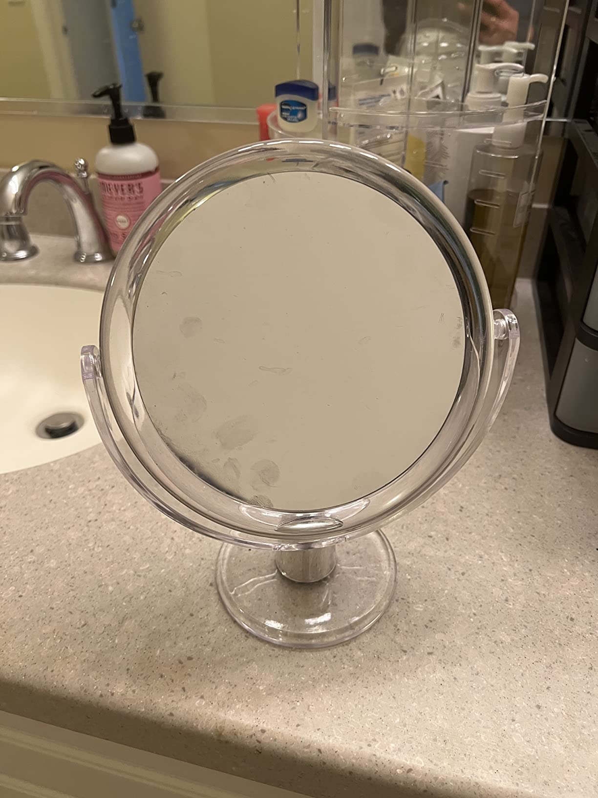 Magnifying Makeup Double Sided Mirror 1x 10x Magnification Desk Mirror 7'' customer photo 2