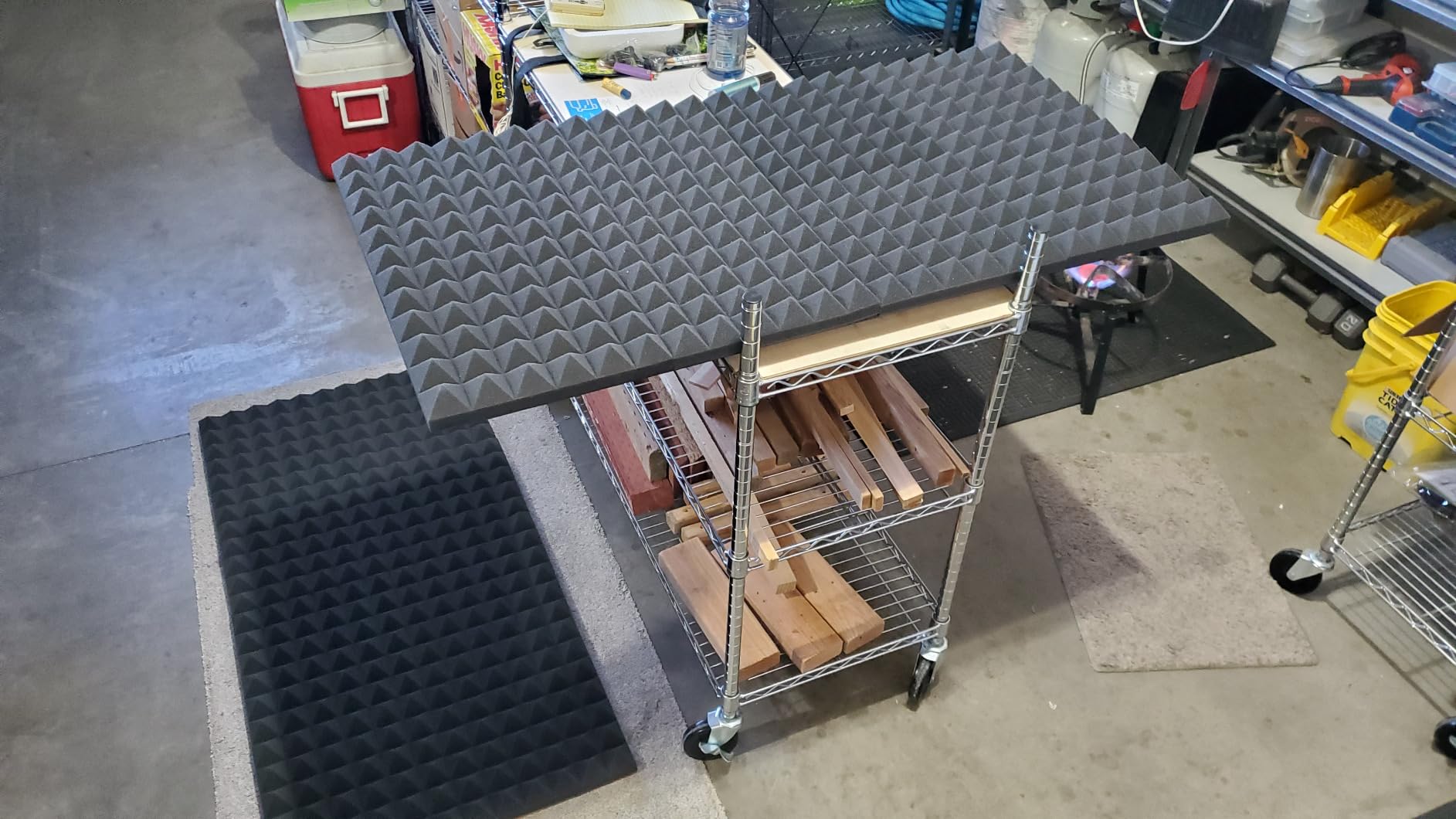 24 Pack 2” Thick Pyramid Acoustic Foam, Sound Proof Foam Panels for Walls | High NRC Echo Control, 24 Sq Ft Coverage, 25kg/m³ High Density Foam, Flame Retardant Certified, Recording & Home Studio Ready customer photo 2