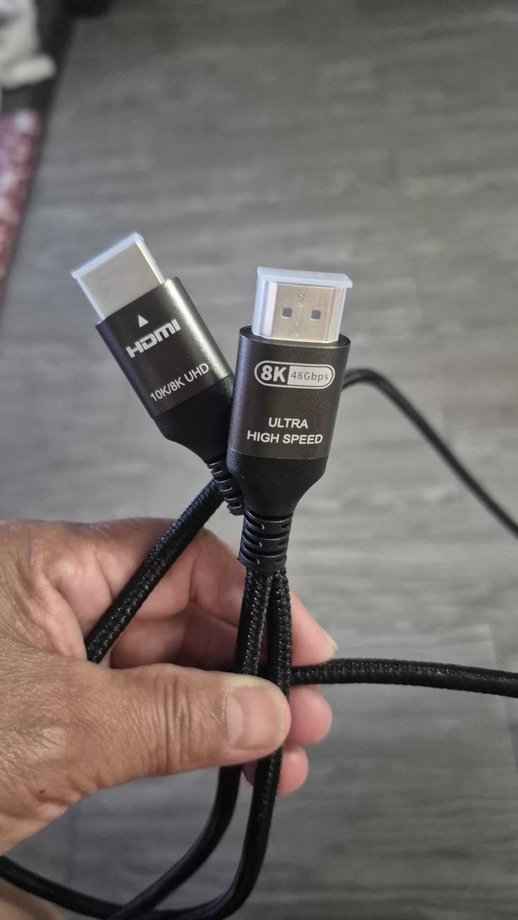 Ubluker 10K 8K 4K HDMI to HDMI Cable 15FT, Certified Ultra High Speed Cord customer photo 2