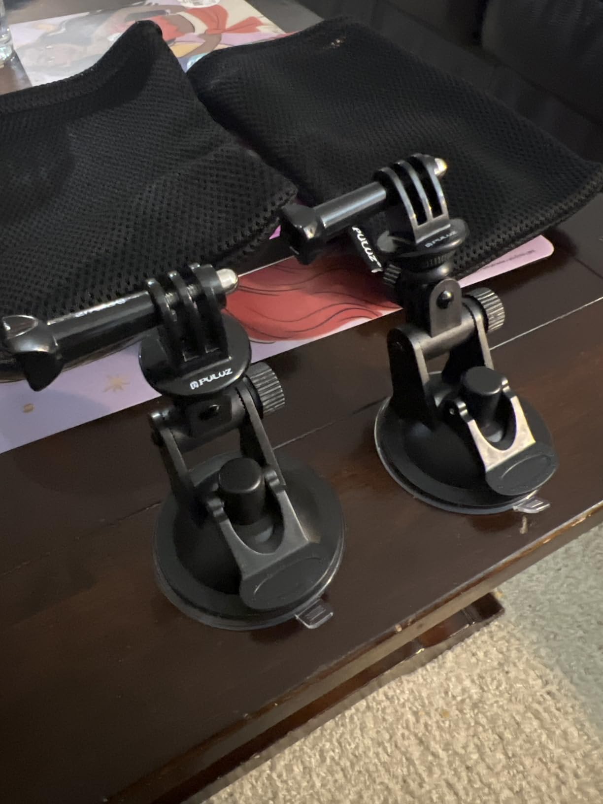 PULUZ Suction Cup Mount for Gopro Car Mount, Adjustable Vehicle Window & Windshield Mount Holder, Compatible with GoPro Hero 12 11 10 9 8 7/Insta360 X3 x2/DJI OSMO Action Camera Mount customer photo 2