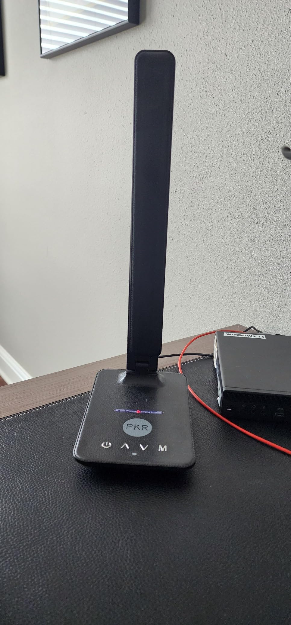 LED Desk Lamp with Wireless Charger, USB Charging Port, Table Lamp with Clock, Alarm, Date, Temperature, Desk Lamps for Home Office,Black customer photo 2