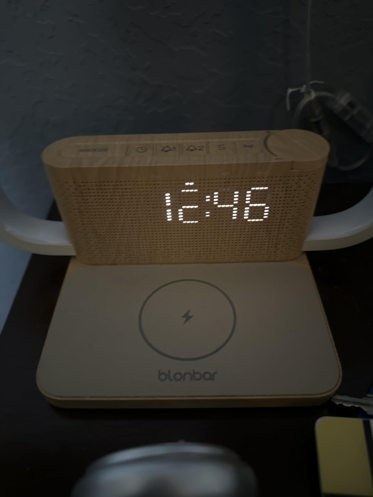 Desk Lamp with Alarm Clock Qi Wireless Charger, Touch Lamp for bedroom | Bedside Lamp 10W Max Wireless Charging Table Lamp LED Eye-Caring Reading Nightstand Light for Living Room, 3 Light Hues customer photo 2