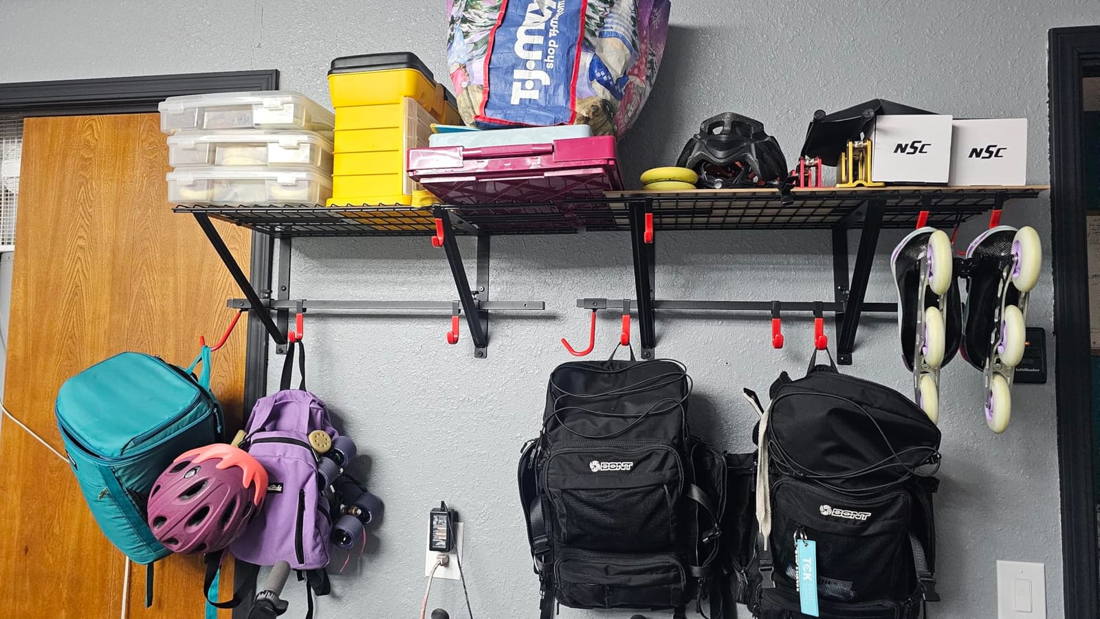 PLKOW Garage Wall Shelving with Bike Hooks, Adjustable Storage Rack customer photo 2
