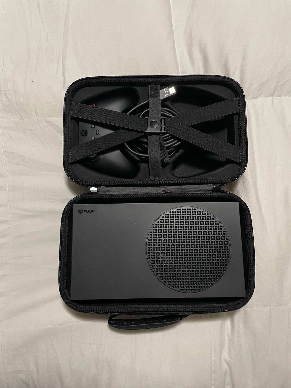 GOTRUTH Travel Case Compatible with Xbox Series S - Hard Shell Series S Carrying Case with Protective Foam Compartments for Console, Controller, HDMI Cable (Xbox Series S, Black) customer photo 2