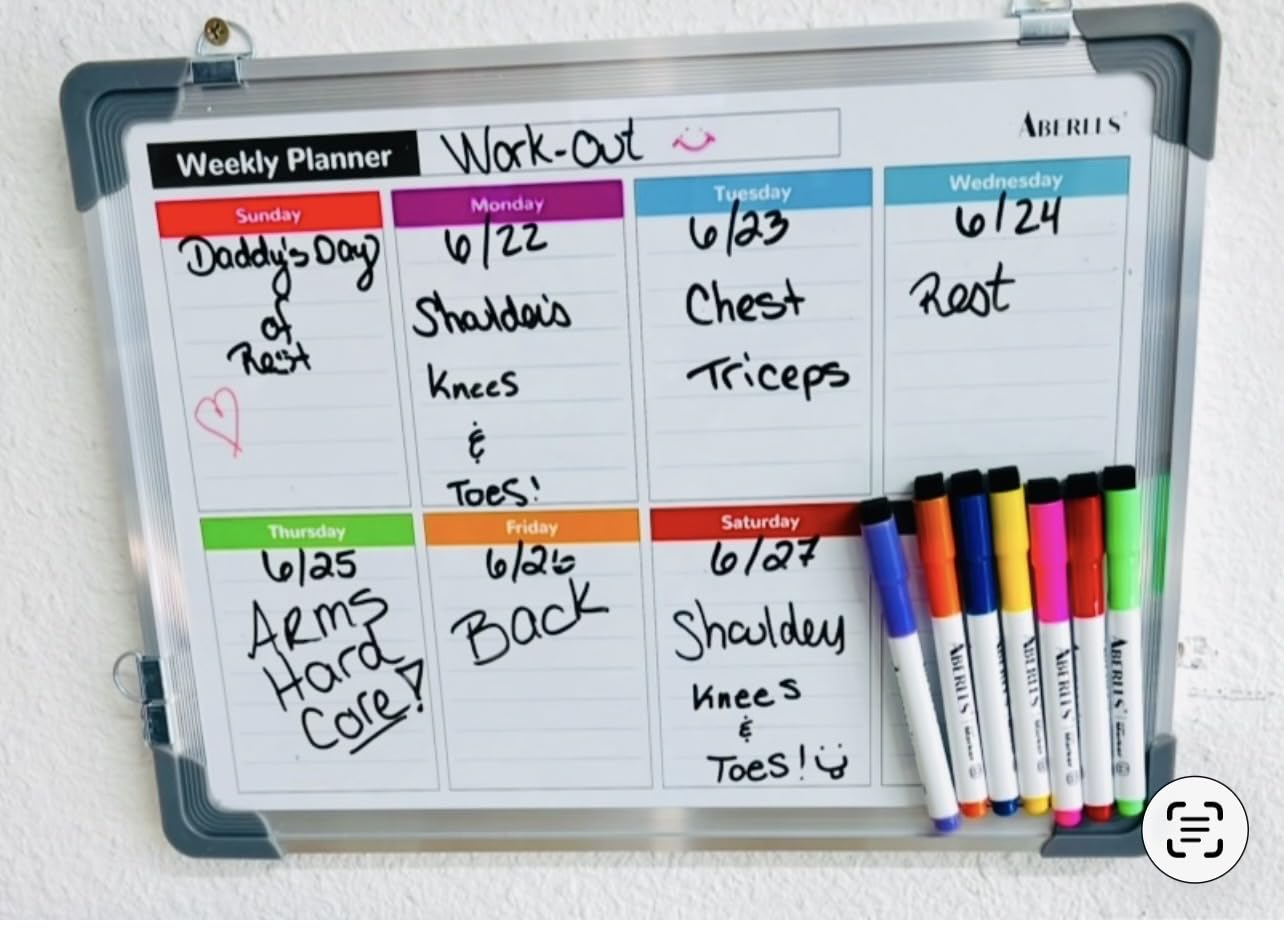 Weekly Calendar Whiteboard for Wall, Dry Erase Board, Magnetic White Board customer photo 2