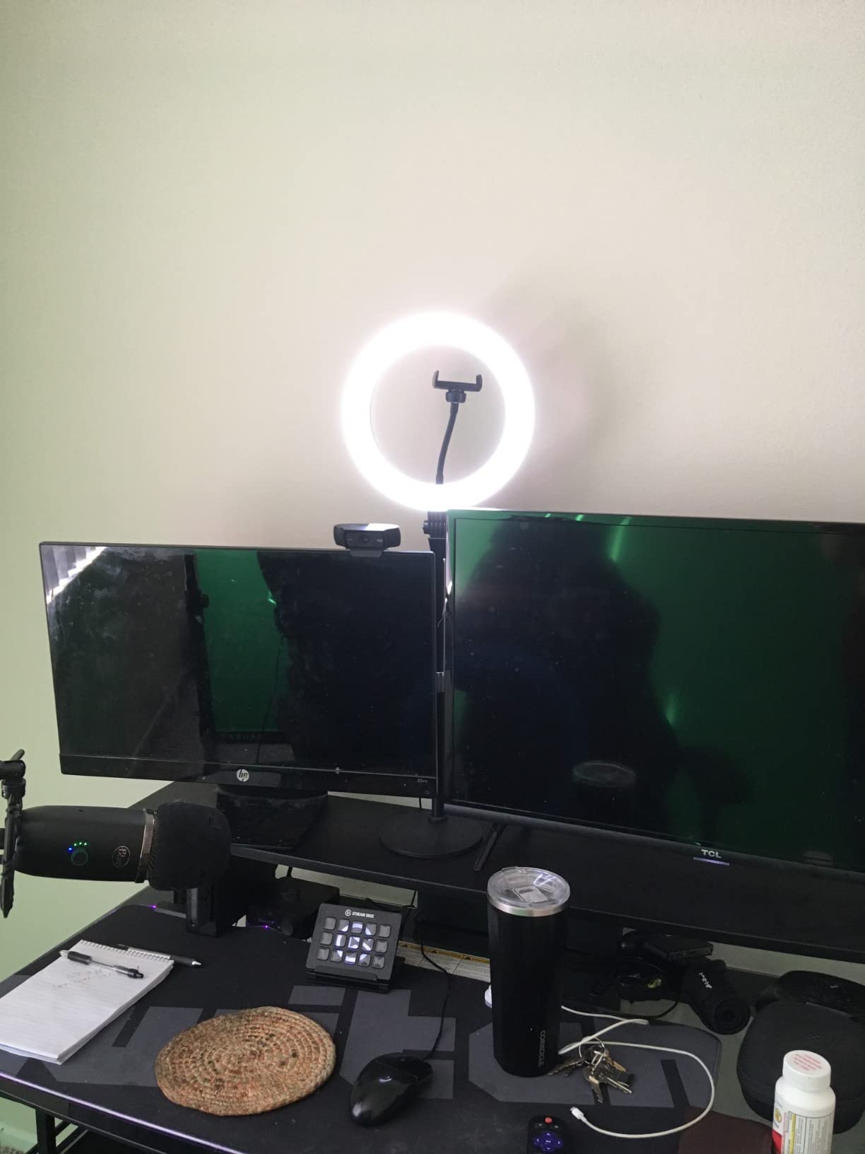 Desk Ring Light with Stand for Computer, Desk Light for Video Recording customer photo 1