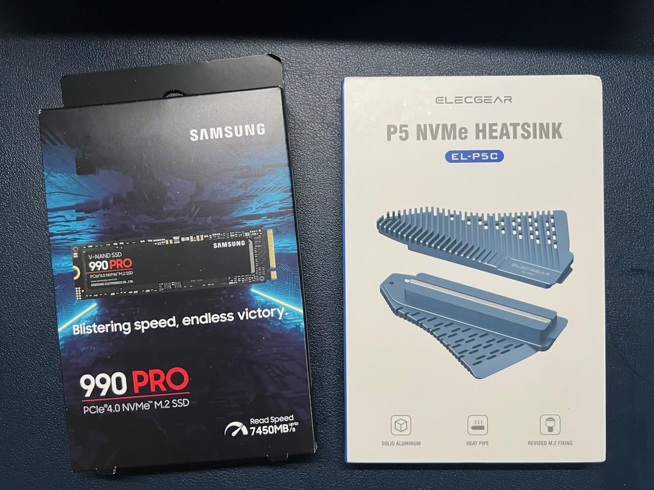 ElecGear PS5 NVMe SSD Heatsink, EL-P5C Heat Pipe + Solid Aluminum Cooler for PlayStation 5 Internal PCIe M.2 NVMe 4.0 Gen4 Memory, Re-Designed SSD Mounting Post Kit - (Not for Slim/Pro) customer photo 1