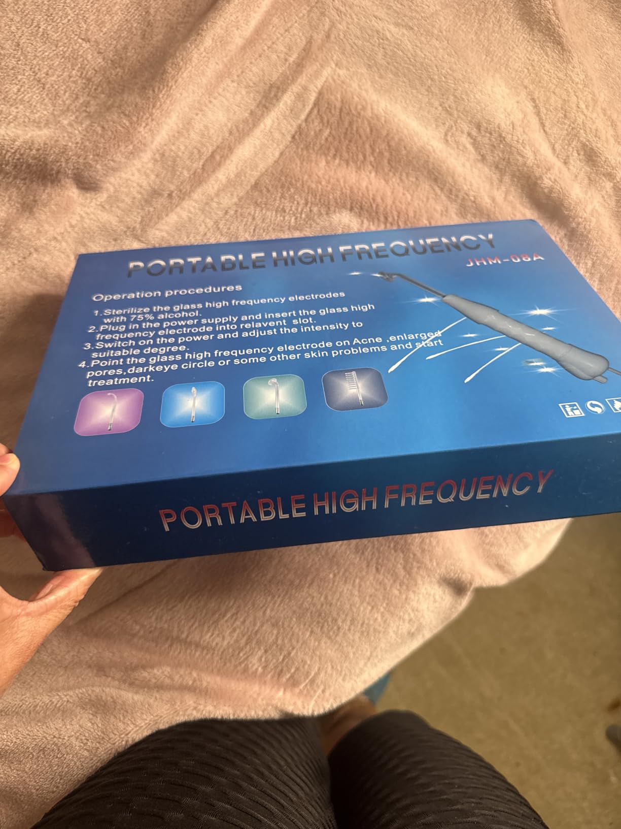 Quiet&Far High Frequency Facial Machine Skin Care Tool for Wrinkles Reducing Skin Tightening High Frequency Facial Wand with 4 Tubes customer photo 1
