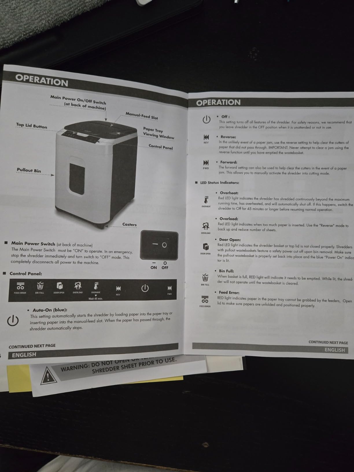 Aurora Commercial Grade 200-Sheet Auto Feed High Security Micro-Cut Paper Shredder/ 60 Minutes/Security Level P-5 customer photo 2