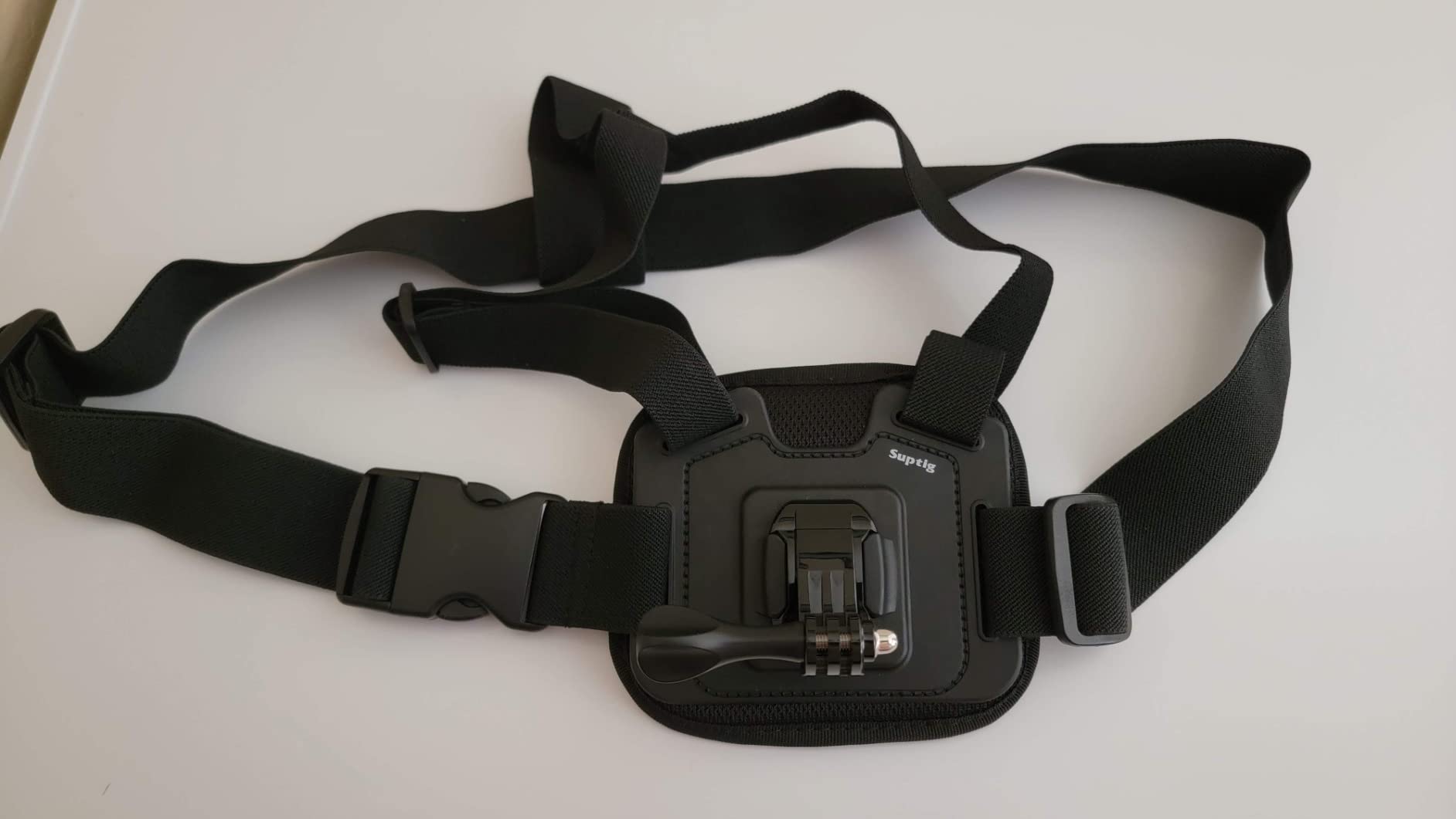 Suptig Chest Mount, Adjustable Chest Strap, Breathable Material Compatible for Gopro Hero 12 Hero 11 Hero 10 Hero 9 Hero 8 Hero 7 Hero 5 Hero 4 Hero 3, AKASO, DJI osmo and More Action Cameras (Black) customer photo 2