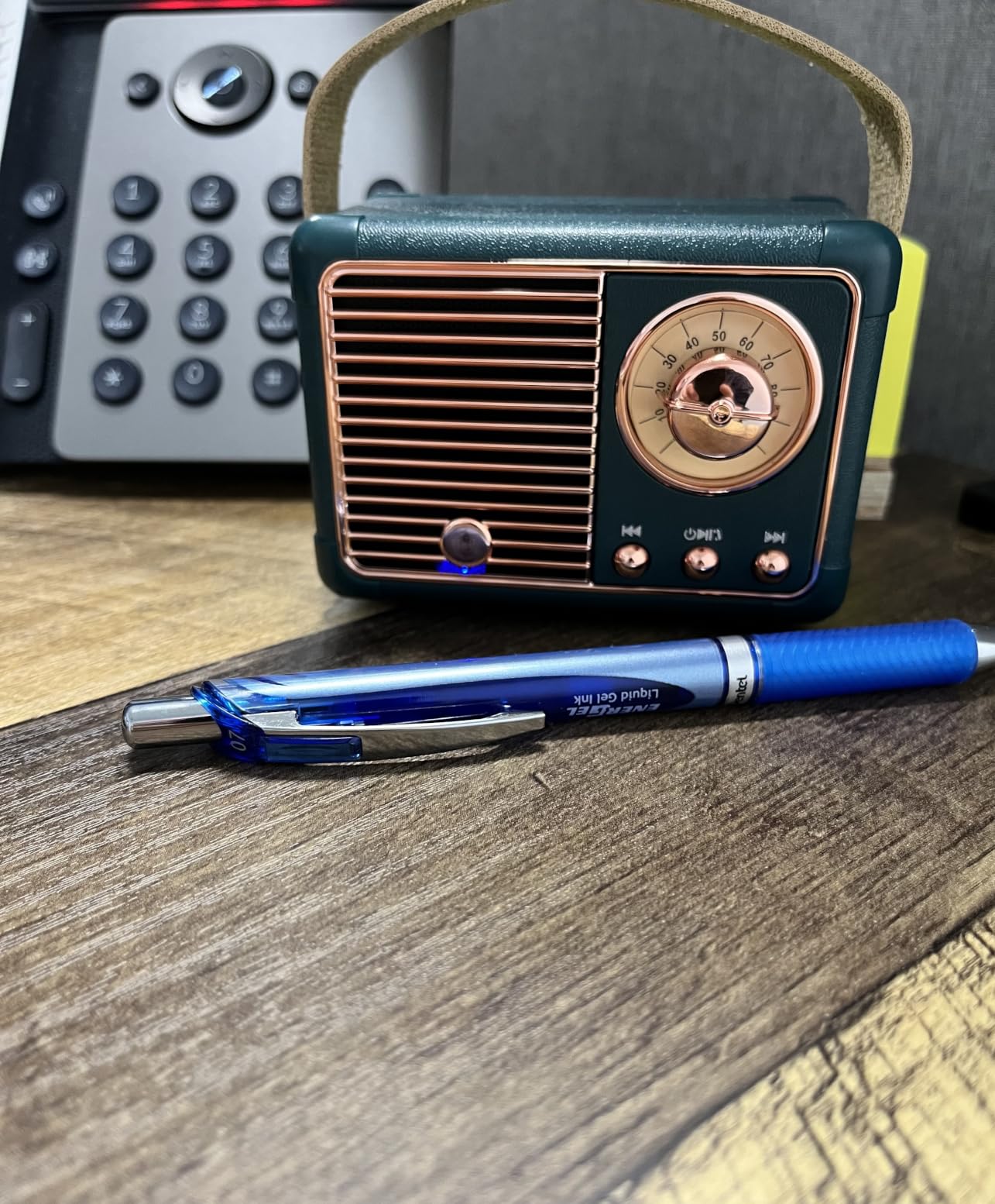 Dosmix Retro Bluetooth Speaker,Small Vintage Decor,Cute Birthday Gifts Blue customer photo 1