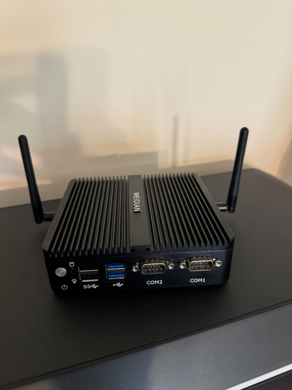 WEIDIAN Fanless Mini PC, Industrial PC, Mini Computer J5005(up to 2.8GHz), 4K HD+VGA Dual Dispaly Output, 2Gigabit Ethernet, 4USB, 2RS232 COM, Win11, WiFi, BT(8GB RAM 256GB SSD) customer photo 1