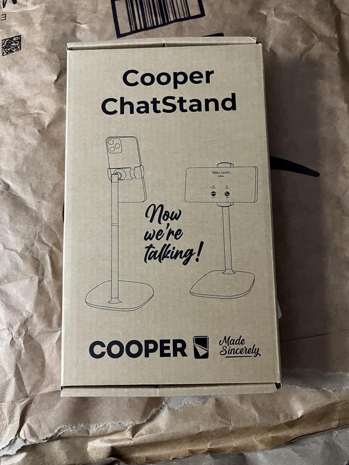 COOPER ChatStand Sturdy Cell Phone Holder, iPhone Stand for Desk, Recording customer photo 1