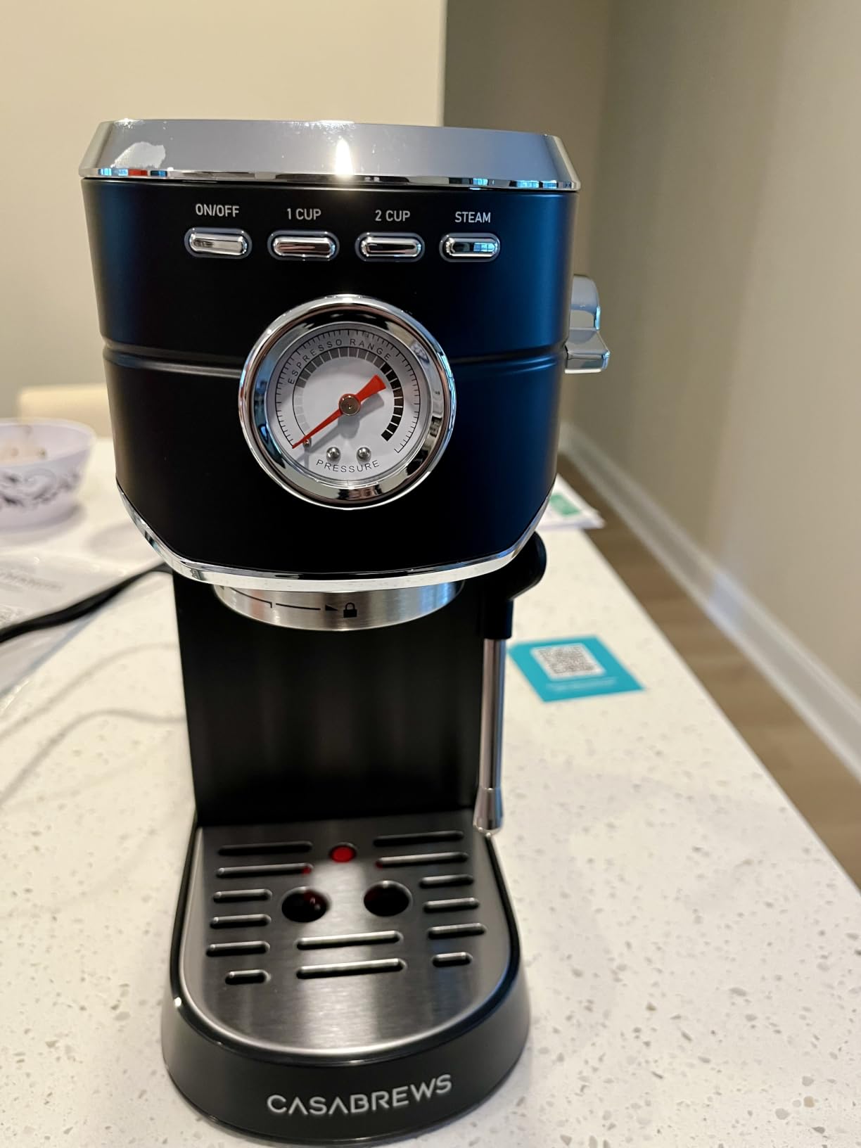 CASABREWS CM5418 Compact Espresso Machine with Milk Frothing Steam Wand customer photo 1
