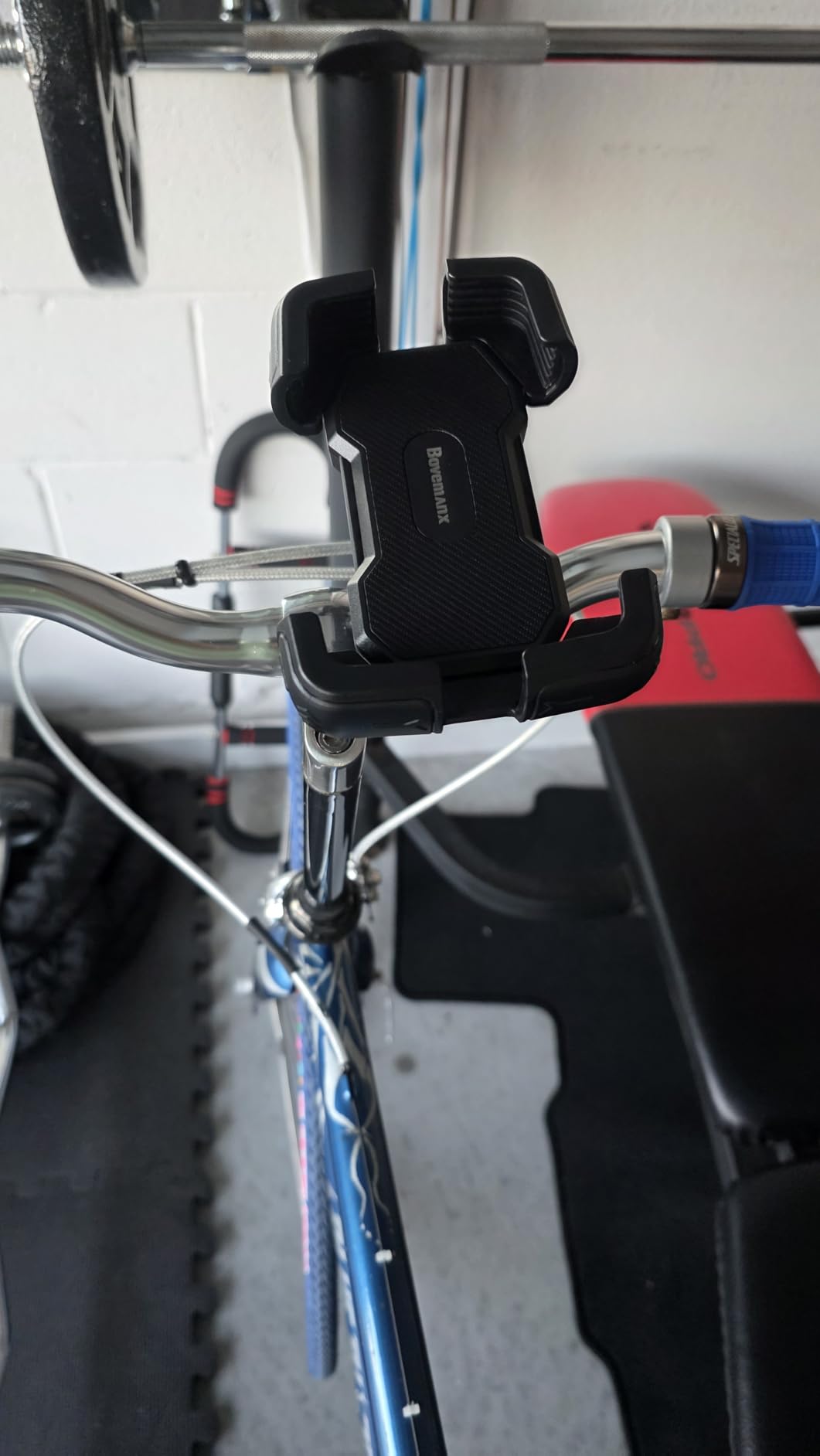Bovemanx Motorcycle Phone Mount Holder, [150mph Wind Anti-Shake][7.2inch Big Phone Friendly] Bike Phone Holder, Motorcycle Handlebar Cell Phone Clamp, Compatible with iPhone 16 Pro Max, Black customer photo 1