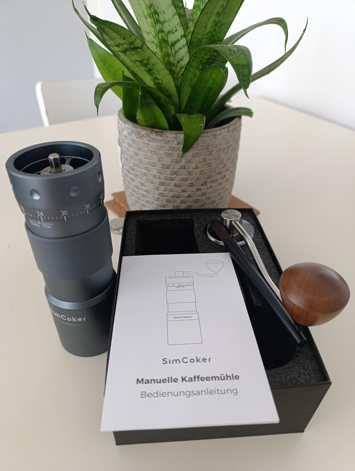 Manual Coffee Grinder, Portable Burr Mill customer photo 1