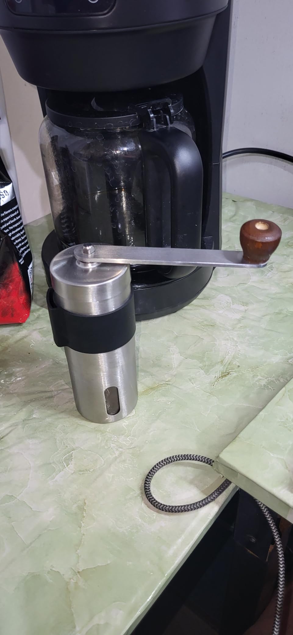 Manual Coffee Grinder, Portable Burr Mill customer photo 2